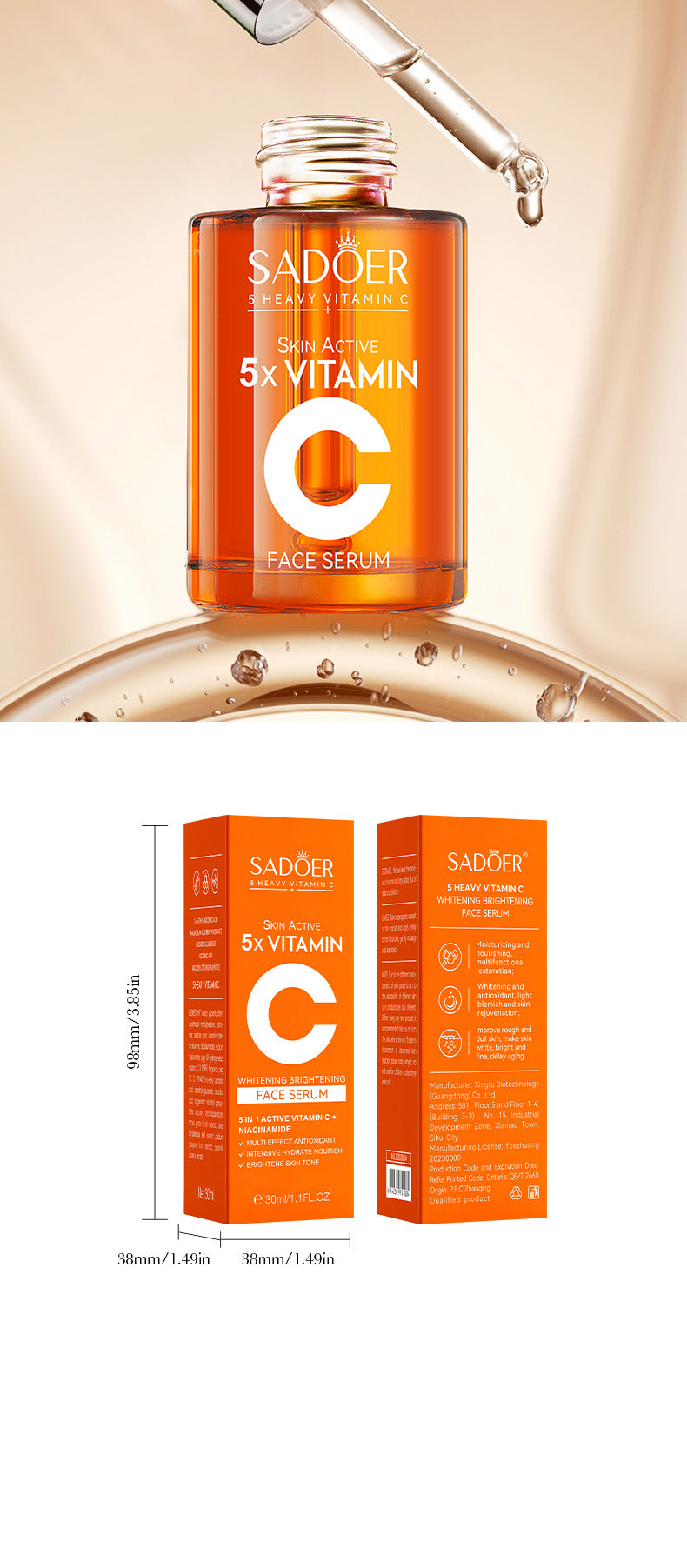 Korean Vitamin C Hydrating Face Serum