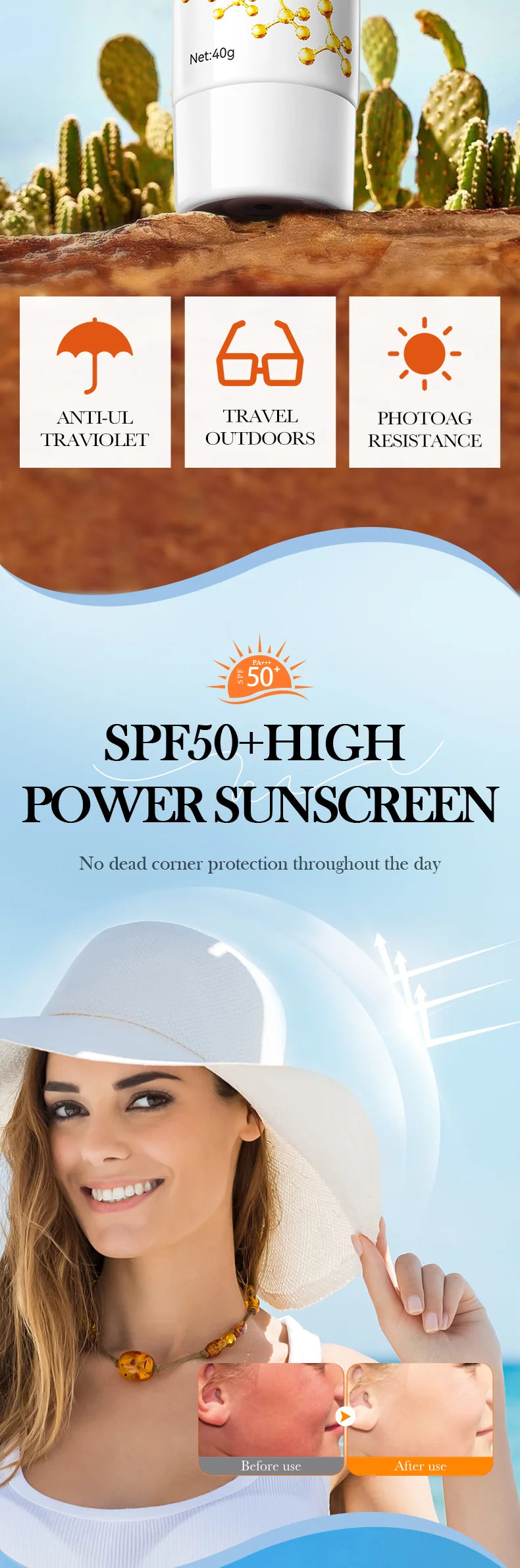 Korean Rice & Probiotics Sunscreen SPF50+
