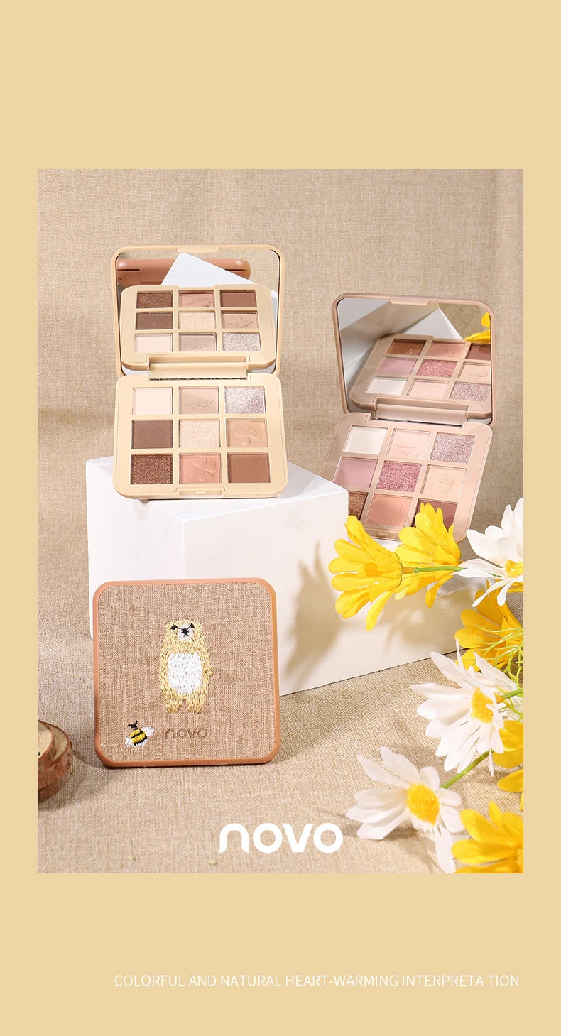 9-Color Embroidered Eyeshadow Palette
