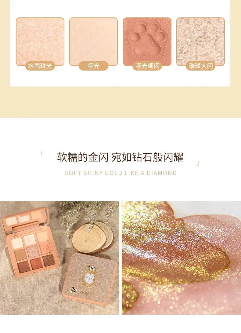 9-Color Embroidered Eyeshadow Palette
