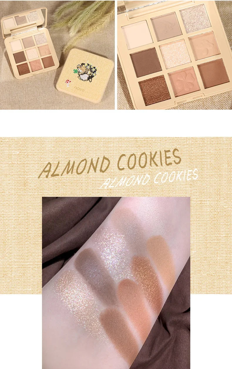 9-Color Embroidered Eyeshadow Palette