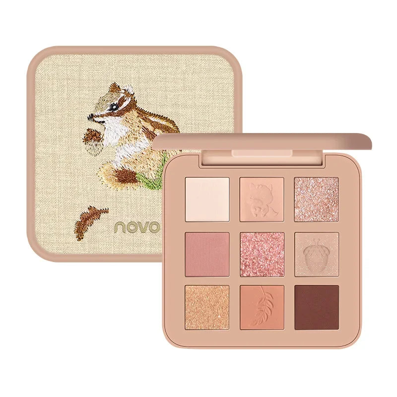 9-Color Embroidered Eyeshadow Palette