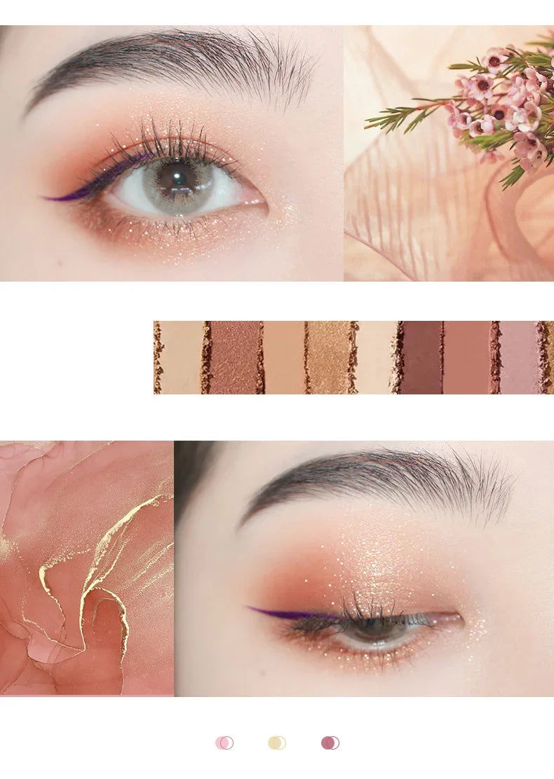 9-Color Embroidered Eyeshadow Palette