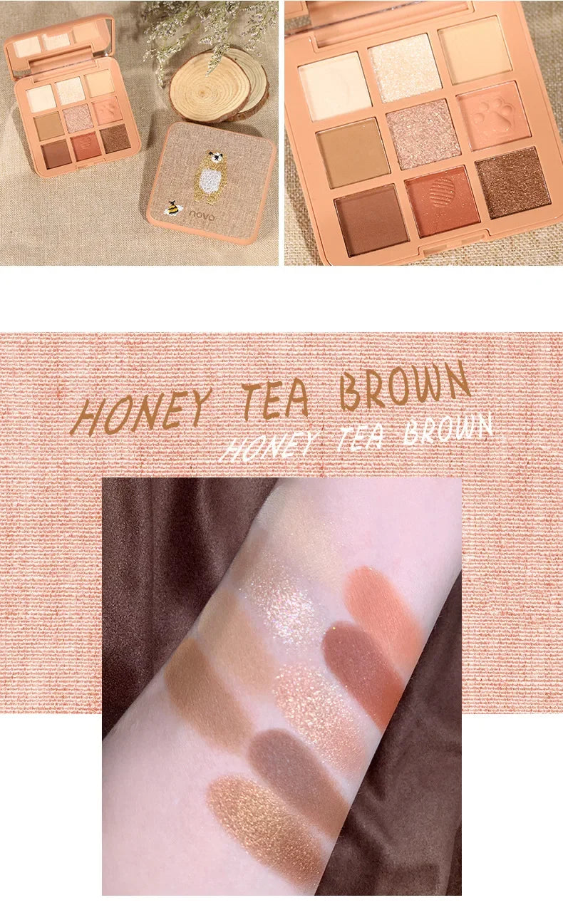 9-Color Embroidered Eyeshadow Palette