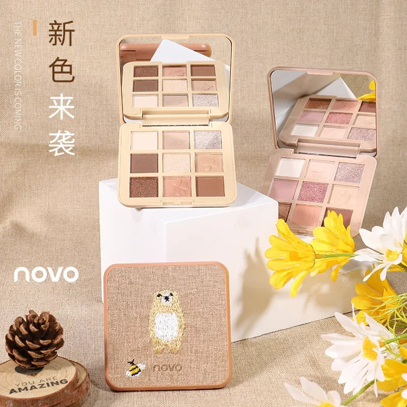 9-Color Embroidered Eyeshadow Palette