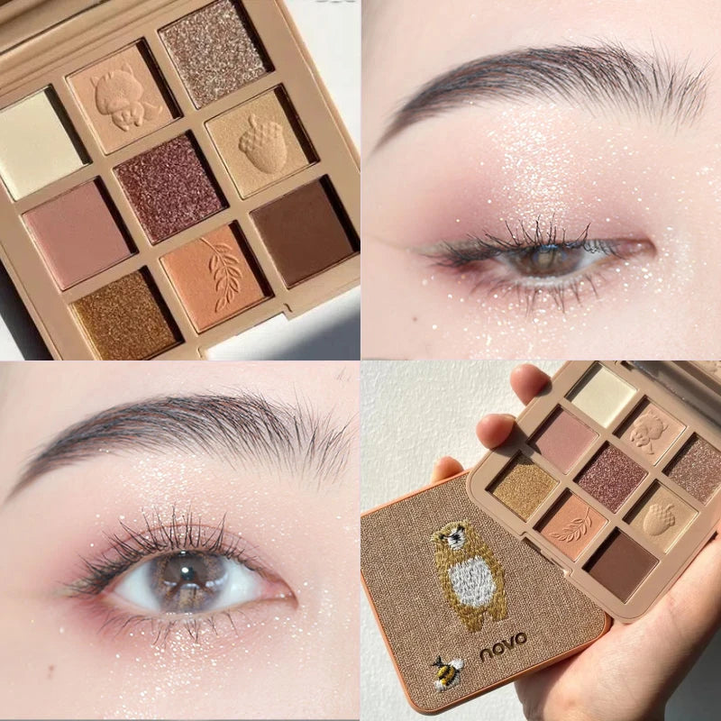 9-Color Embroidered Eyeshadow Palette