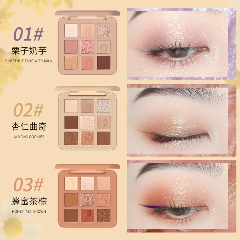 9-Color Embroidered Eyeshadow Palette