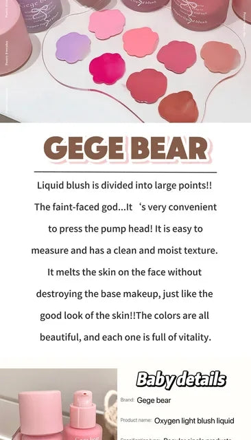 Korean Beauty Soft Pink Liquid Blush