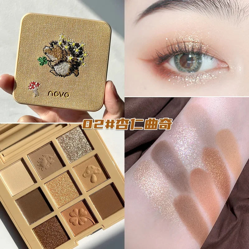 9-Color Embroidered Eyeshadow Palette