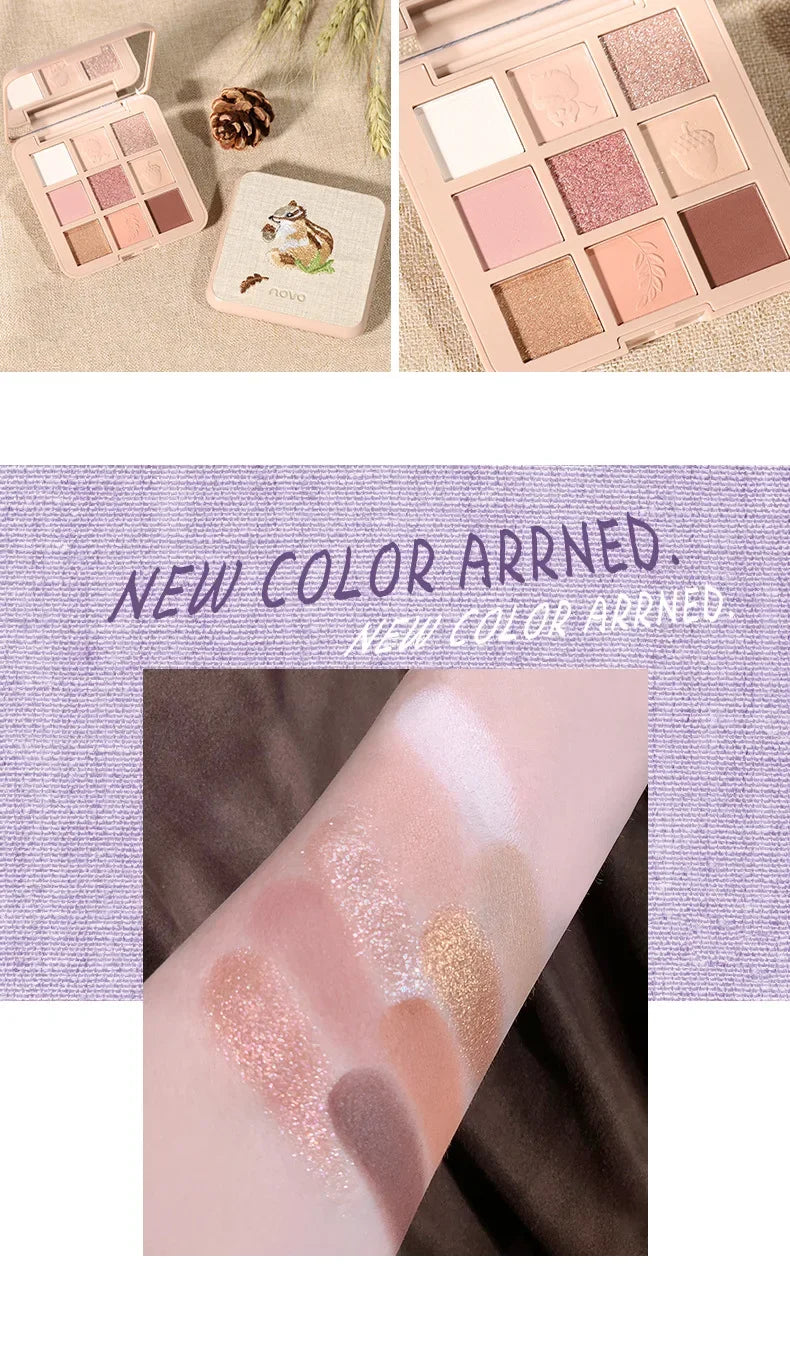 9-Color Embroidered Eyeshadow Palette