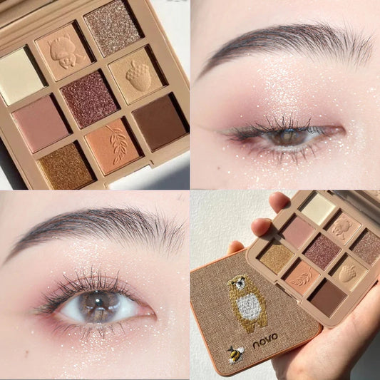 9-Color Embroidered Eyeshadow Palette